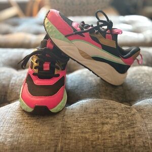 Puma Kids Pink and Black Sneakers